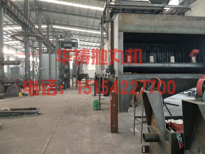 關(guān)注拋丸機(jī)價(jià)格及質(zhì)量，設(shè)備生產(chǎn)現(xiàn)場(chǎng)圖