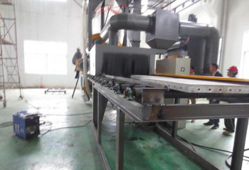 鋁膜板拋丸機，鋁膜板清理機翻新舊，去除水泥浮漿