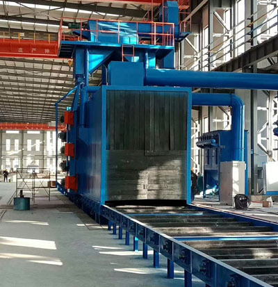 鋼結(jié)構(gòu)拋丸機(jī)，除掉鋼材表面上的銹層、氧化皮的設(shè)備